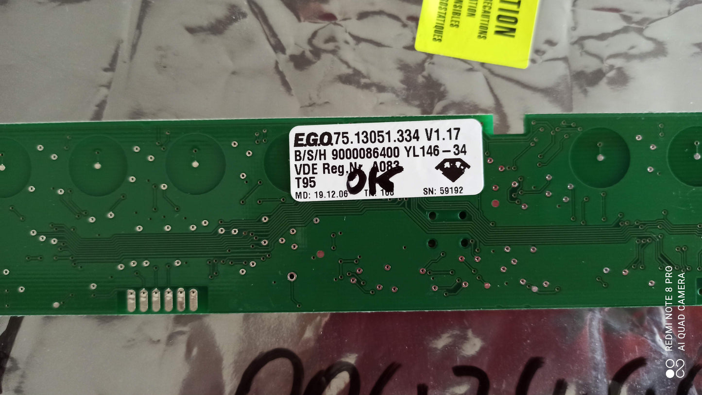 * 00424448 CARTE CLAVIER OCCASION ORIGINE BOSCH SIEMENS pièce épuisée constructeur ( ct ABB )