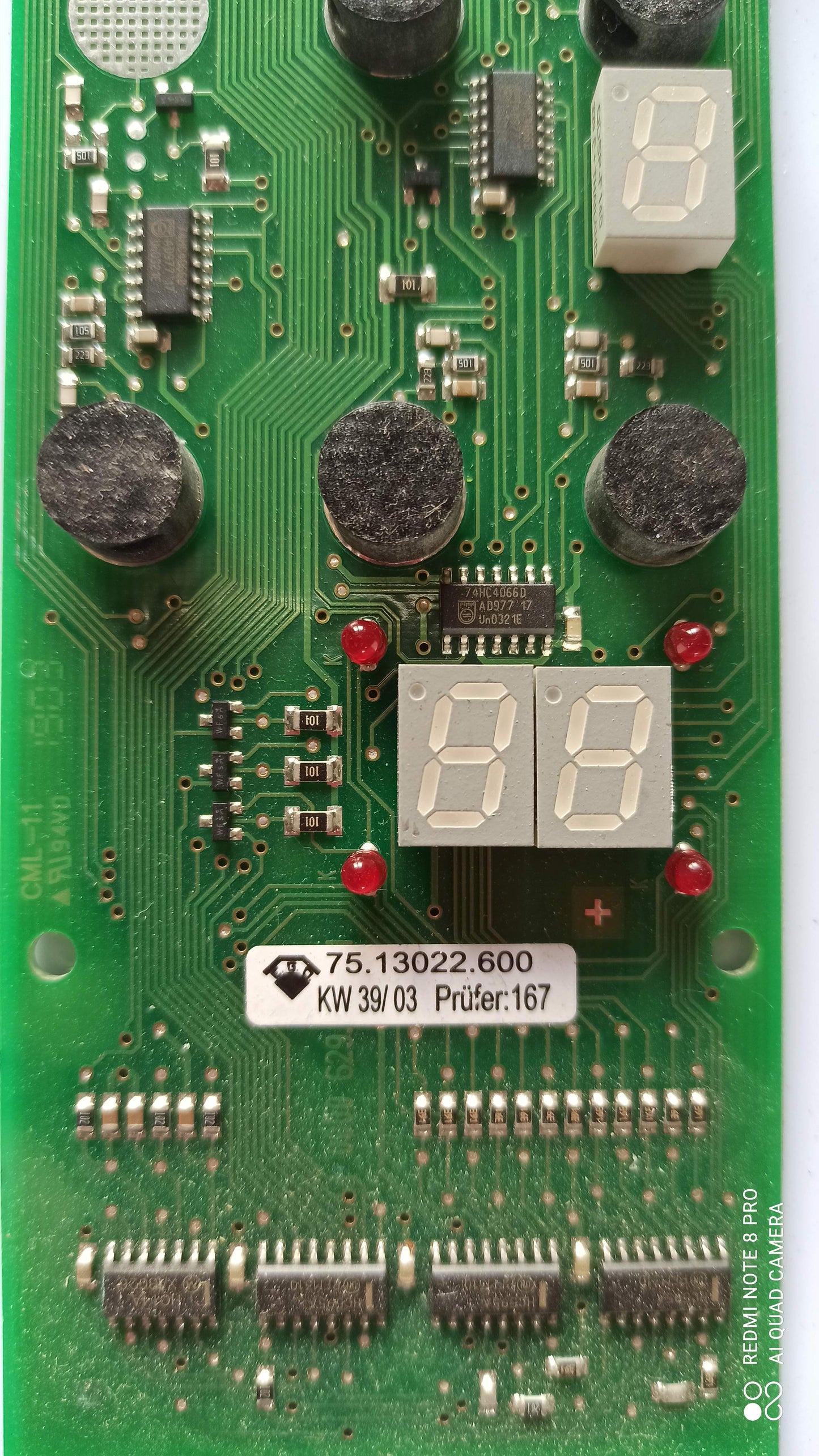 8299010 (*) CLAVIER COMMANDE OCCASION PLAQUE INDUCTION MIELE ( ct ABB )