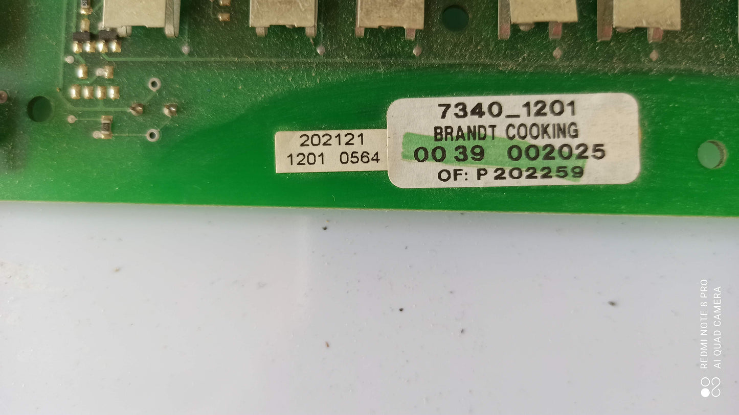 * 7340-1201 CARTE CLAVIER OCCASION BRANDT SAUTER ( ct ABB )
