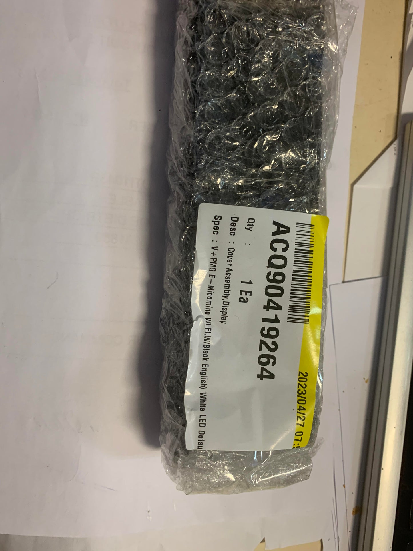 ACQ90419264 LG COVER ASSEMBLY,DISPLAY CRM