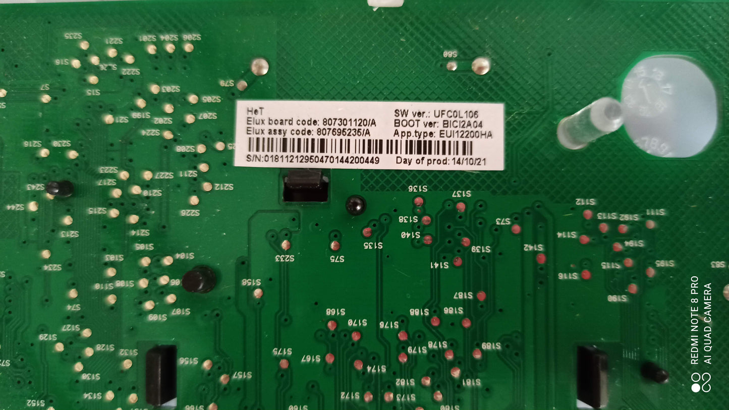 * 807695235 MODULE AFFICHAGE OCCASION LAVE LINGE ELECTROLUX ( ct ABB )