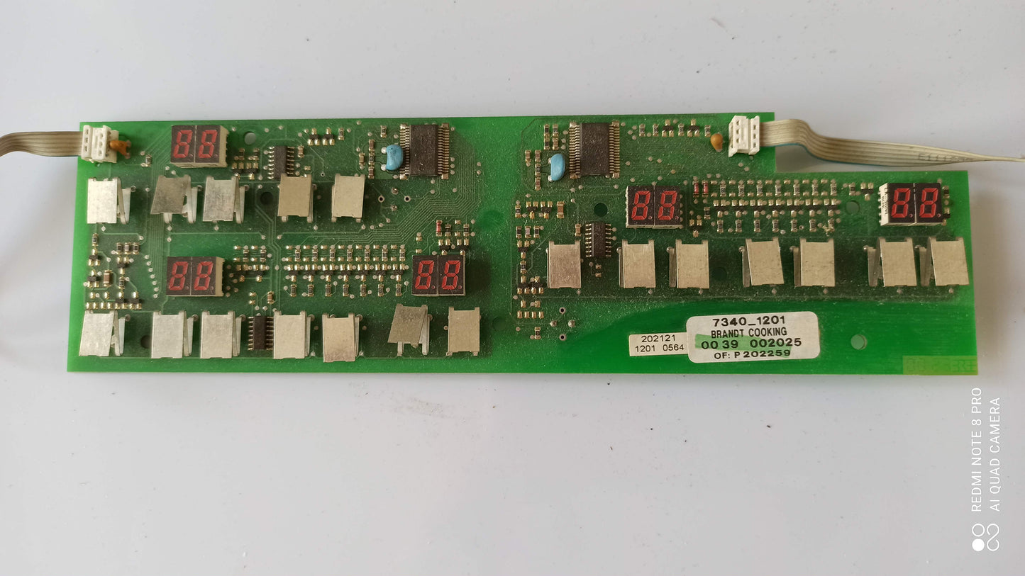 * 7340-1201 CARTE CLAVIER OCCASION BRANDT SAUTER ( ct ABB )