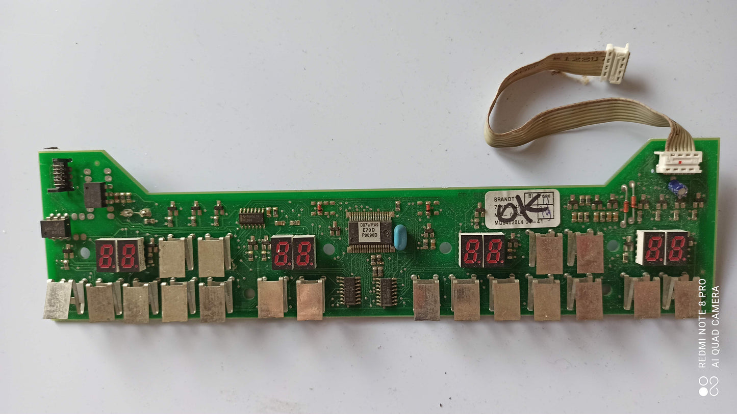 * 74X9688 CARTE CLAVIER DR. OCCASION BRANDT SAUTER pièce épuisée constructeur ( ct ABB )