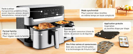 Dual Easy Fry & Grill  MOULINEX - EZ905D20 - Friteuse